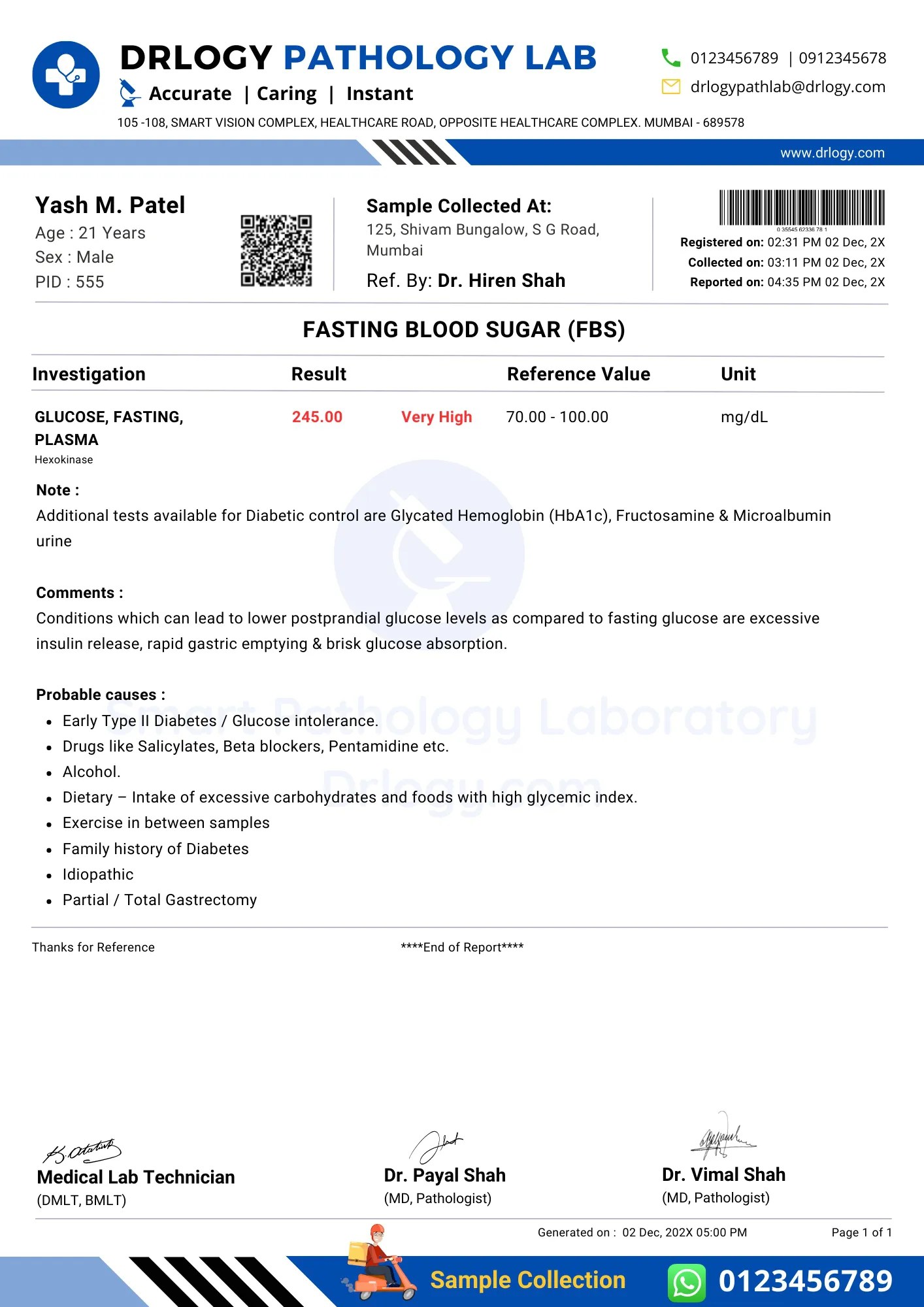 Fasting Blood Sugar (FBS) Report Format 10 Key Clinical Guidelines